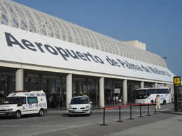 Bus stops at Palma Airport Terminal Building